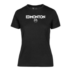 Женская футболка Edmonton Oilers Levelwear Black Maddox City Capsule