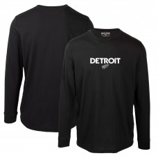 Detroit Red Wings Levelwear Black Oscar City Capsule Long Sleeve T-Shirt