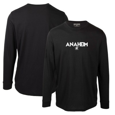 Футболка с длинным рукавом Anaheim Ducks Levelwear Oscar City Capsule - Black