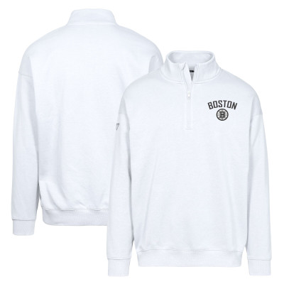 Свитшот Boston Bruins Levelwear White Murray City Capsule Quarter-Zip