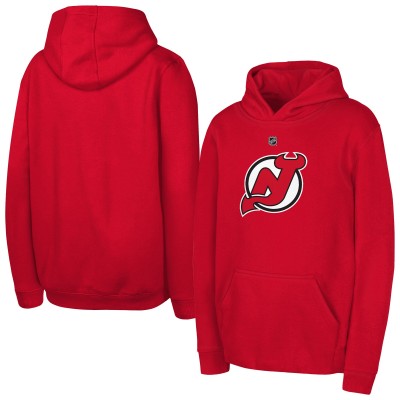 Подростковая New Jersey Devils Red Primary Logo Pullover Hoodie
