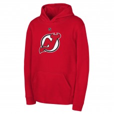 Подростковая New Jersey Devils Red Primary Logo Pullover Hoodie Подростковая New Jersey Devils Red Primary Logo Pullover Hoodie