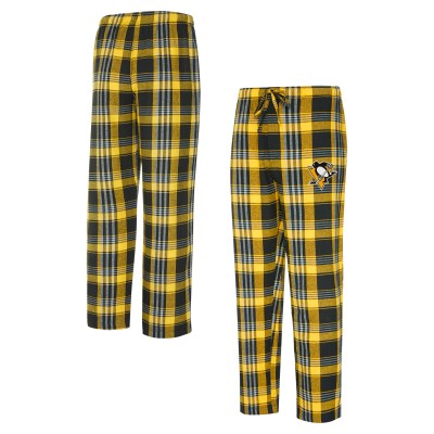 Штаны Pittsburgh Penguins Concepts Sport Gold/Black Region Flannel Sleep