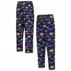 Columbus Blue Jackets Concepts Sport All Over Print Knit Pants - Navy