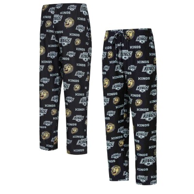 Los Angeles Kings Concepts Sport Black All Over Print Knit Pants