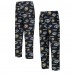 Los Angeles Kings Concepts Sport Black All Over Print Knit Pants