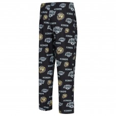 Los Angeles Kings Concepts Sport Black All Over Print Knit Pants
