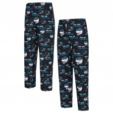 Штаны San Jose Sharks Concepts Sport Black All Over Print Knit