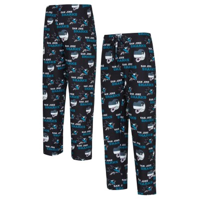 Штаны San Jose Sharks Concepts Sport Black All Over Print Knit