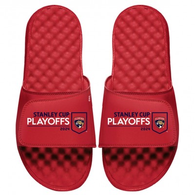 Подростковая Florida Panthers ISlide Red 2024 Stanley Cup Playoffs Slide Sandals