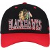 Бейсболка Chicago Blackhawks Mitchell & Ness Black/Red Backside Script Two-Tone Pro Crown