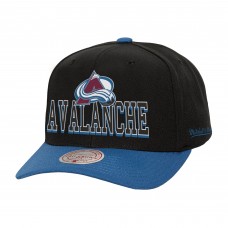 Бейсболка Colorado Avalanche Mitchell & Ness Black/Navy Backside Script Two-Tone Pro Crown