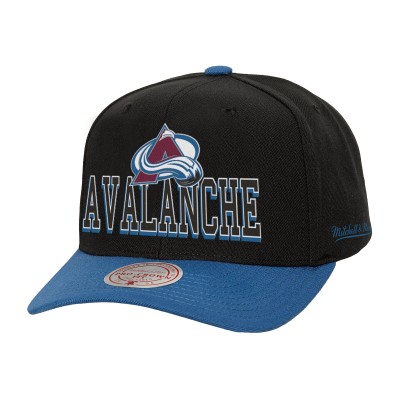 Бейсболка Colorado Avalanche Mitchell & Ness Black/Navy Backside Script Two-Tone Pro Crown
