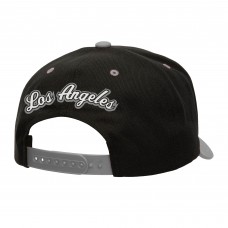 Бейсболка Los Angeles Kings Mitchell & Ness Black/Silver Backside Script Two-Tone Pro Crown