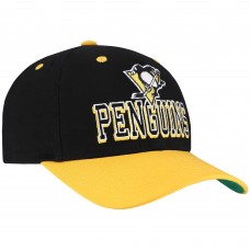 Бейсболка Pittsburgh Penguins Mitchell & Ness Black/Gold Backside Script Two-Tone Pro Crown Бейсболка Pittsburgh Penguins Mitchell & Ness Black/Gold Backside Script Two-Tone Pro Crown