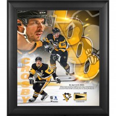 Sidney Crosby Pittsburgh Penguins Fanatics Authentic Framed 15 x 17 10th in All-Time Points Collage with a Piece of Game-Used Puck - Limited Edition of 500