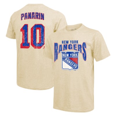 Футболка Artemi Panarin New York Rangers Majestic Threads Dynasty Name & Number Tri-Blend - Cream