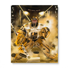 Marc-Andre Fleury Vegas Golden Knights Autographed Fanatics Authentic Stretched 16 x 20 Embellished Canvas Giclee Print - Art by Jordan Spector - Limited Edition of 10 Marc-Andre Fleury Vegas Golden Knights Autographed Fanatics Authentic Stretched 16 x 20 Embellished Canvas Giclee Print - Art by Jordan Spector - Limited Edition of 10
