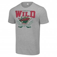 Футболка Minnesota Wild Starter Heather Gray Team Logo Graphic
