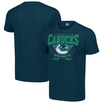 Vancouver Canucks Starter Navy Team Logo Graphic T-Shirt