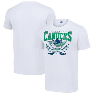 Vancouver Canucks Starter White Team Logo Graphic T-Shirt