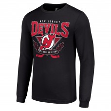 Футболка с длинным рукавом New Jersey Devils Starter Team Logo Graphic - Black