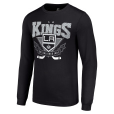 Los Angeles Kings Starter Black Team Logo Graphic Long Sleeve T-Shirt