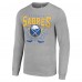 Футболка с длинным рукавом Buffalo Sabres Starter Heather Gray 80s Inspired Team Logo