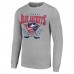 Футболка с длинным рукавом Columbus Blue Jackets Starter 80s Inspired Team Logo - Heather Gray