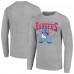 New York Rangers Starter Heather Gray 80s Inspired Team Logo Long Sleeve T-Shirt New York Rangers Starter Heather Gray 80s Inspired Team Logo Long Sleeve T-Shirt