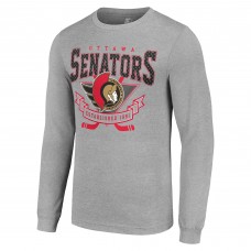 Ottawa Senators Starter Heather Gray 80s Inspired Team Logo Long Sleeve T-Shirt Ottawa Senators Starter Heather Gray 80s Inspired Team Logo Long Sleeve T-Shirt