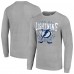 Футболка Tampa Bay Lightning Starter Heather Gray 80s Inspired Team Logo Long Sleeve