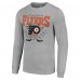 Футболка с длинным рукавом Philadelphia Flyers Starter Heather Gray 80s Inspired Team Logo