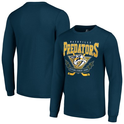 Футболка с длинным рукавом Nashville Predators Starter Team Logo Graphic - Navy