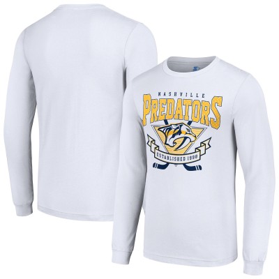 Футболка с длинным рукавом Nashville Predators Starter Team Logo Graphic - White