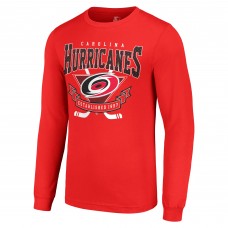 Carolina Hurricanes Starter Red Team Logo Graphic Long Sleeve T-Shirt