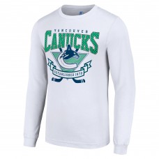 Vancouver Canucks Starter White Team Logo Graphic Long Sleeve T-Shirt