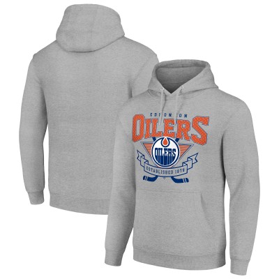 Толстовка Edmonton Oilers Starter Team Logo Graphic Fleece Tri-Blend - Heather Gray