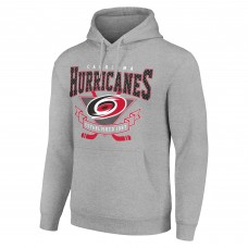 Толстовка Carolina Hurricanes Starter Heather Gray Team Logo Graphic Fleece Tri-Blend
