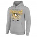 Толстовка Pittsburgh Penguins Starter Heather Gray Team Logo Graphic Fleece Tri-Blend