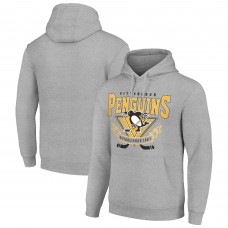 Толстовка Pittsburgh Penguins Starter Heather Gray Team Logo Graphic Fleece Tri-Blend