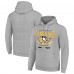 Толстовка Pittsburgh Penguins Starter Heather Gray Team Logo Graphic Fleece Tri-Blend