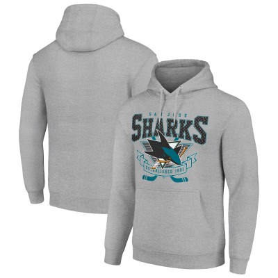 Толстовка San Jose Sharks Starter Team Logo Graphic Fleece Tri-Blend - Heather Gray
