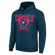 Толстовка Washington Capitals Starter Navy Team Logo Graphic Fleece Tri-Blend