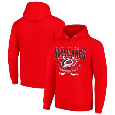 Толстовка Carolina Hurricanes Starter Red Team Logo Graphic Fleece Tri-Blend