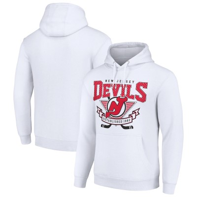 Толстовка New Jersey Devils Starter Team Logo Graphic Fleece Tri-Blend - White