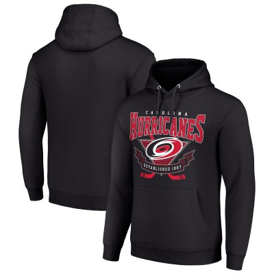 Толстовка Carolina Hurricanes Starter Black Team Logo Graphic Fleece Tri-Blend