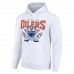 Толстовка Edmonton Oilers Starter White Team Logo Graphic Fleece Tri-Blend