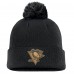 Шапка с помпоном Pittsburgh Penguins Fanatics Black Military Appreciation Cuffed Knit