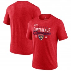 Футболка Florida Panthers 2024 Eastern Conference Champions Tri-Blend - Heather Red